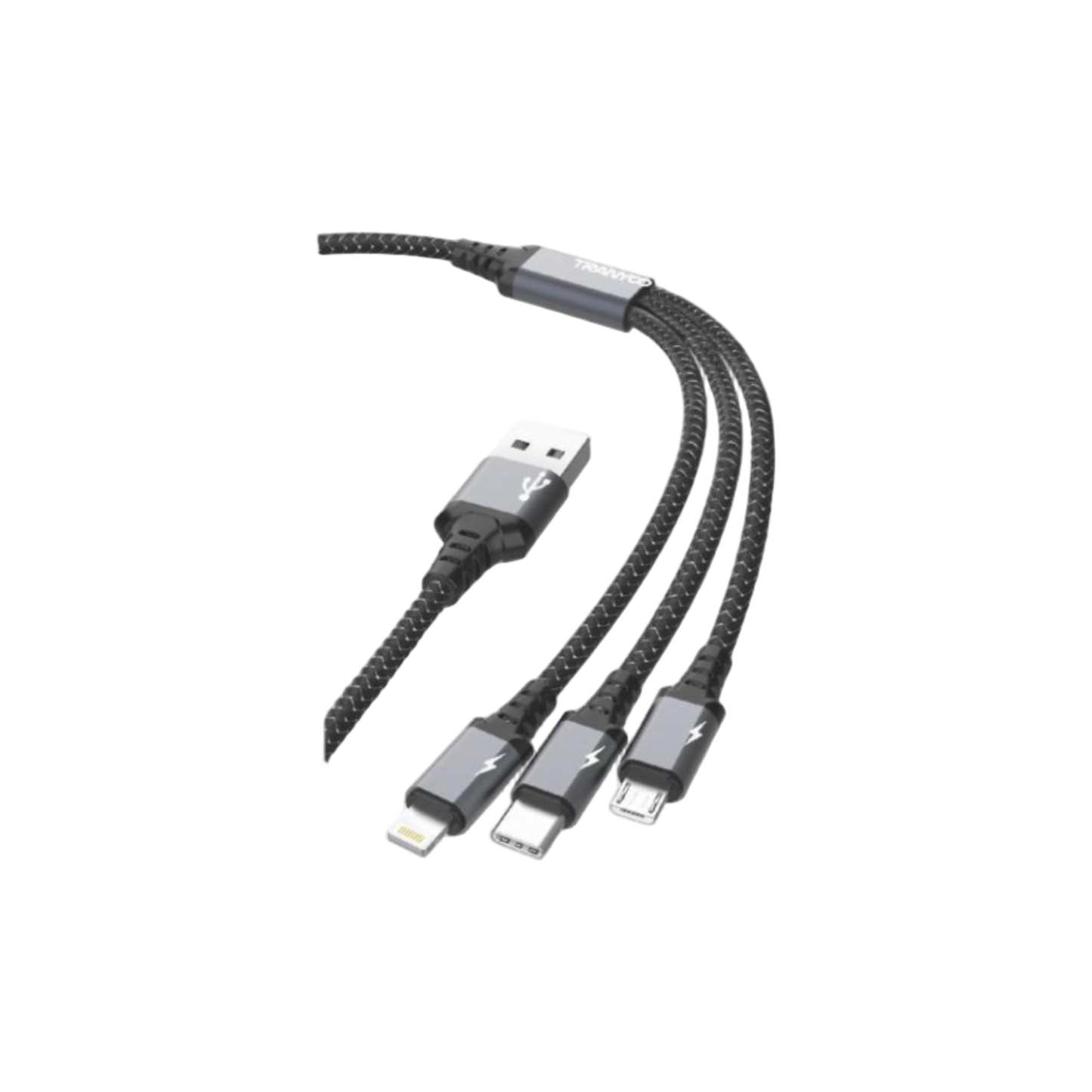 Metal Braided 3in1 Data Cable Micro/ Lightning/Type-c T-SX6