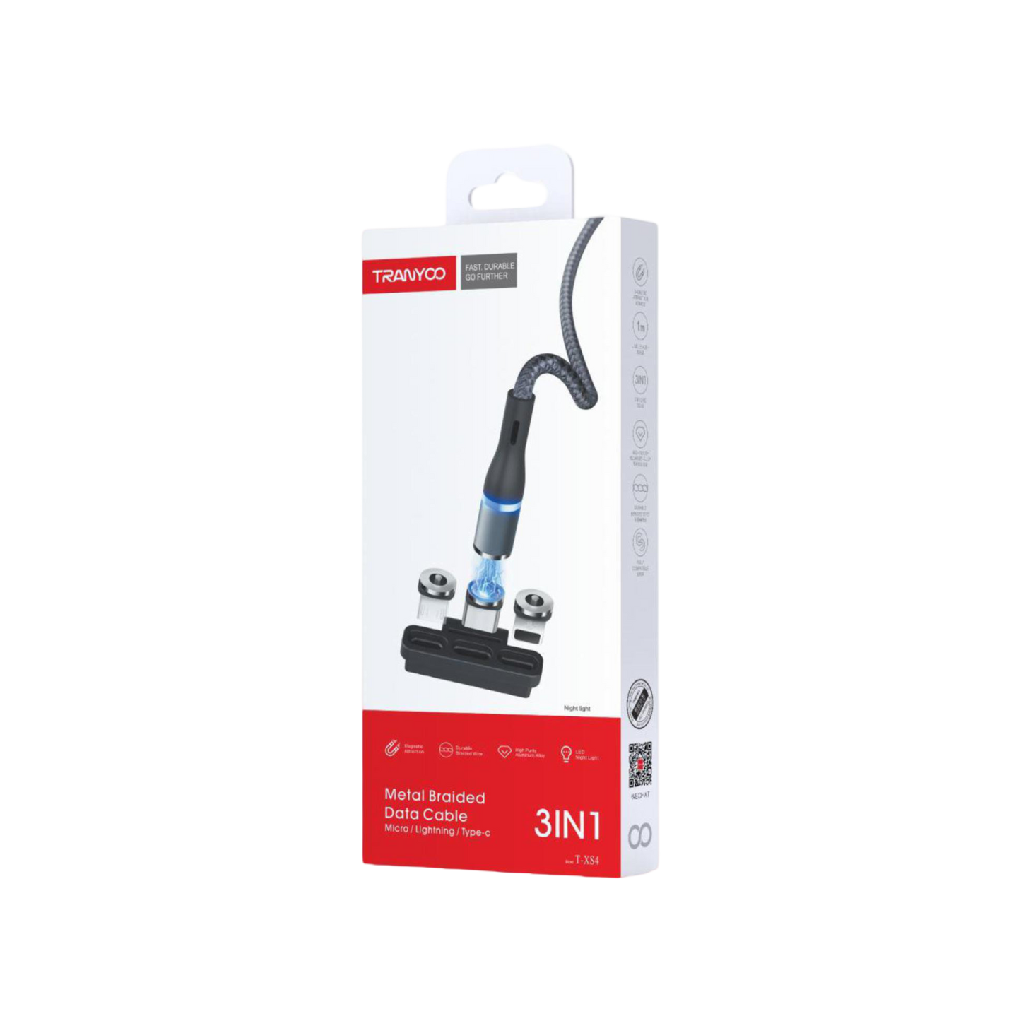 Metal Braided Data Cable Micro/Lightning/Type-c T-XS4